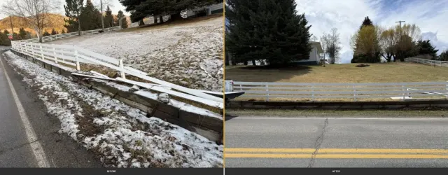 Mattson Fence Repair Before & After by DB Builders
